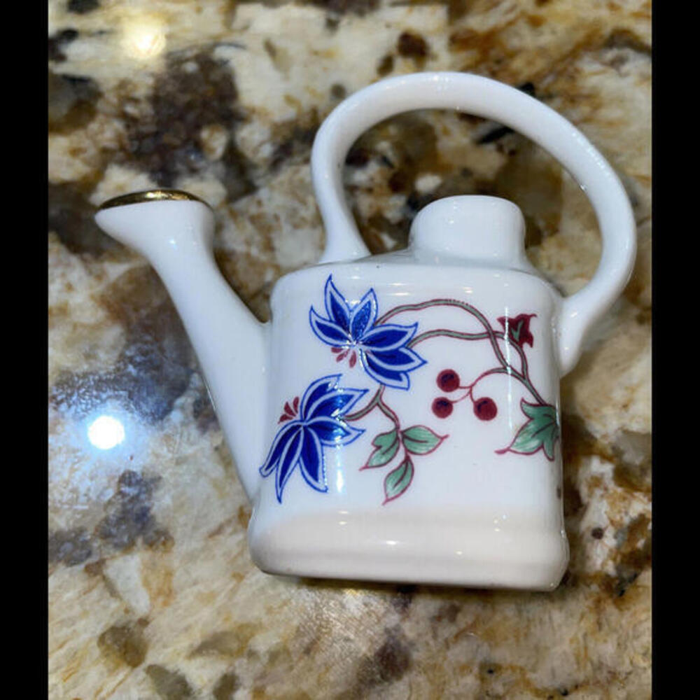 Hammersley Bird Paradise‎ Blue Flower Miniature Watering Can